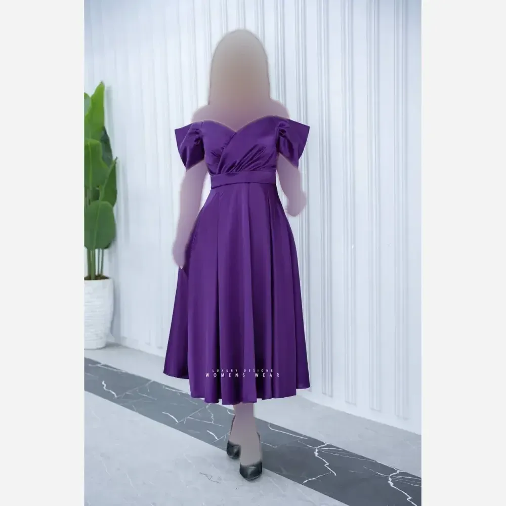 پیراهن مجلسی زنانه ساتن آمریکایی قد 115 بند دکلته زیپدار