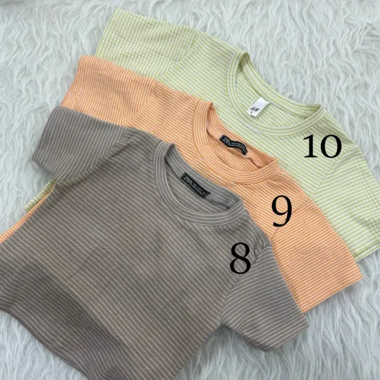 کراپ راه راه کبریتی چهارفصل زنانه دخترانه تنخور شیک سایز S M L XL XXL