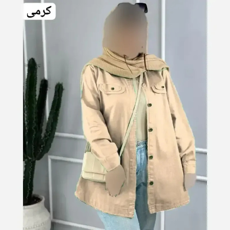 تونیک مانتویی کرسپو جلو دکمه دار مهریماه فری سایز