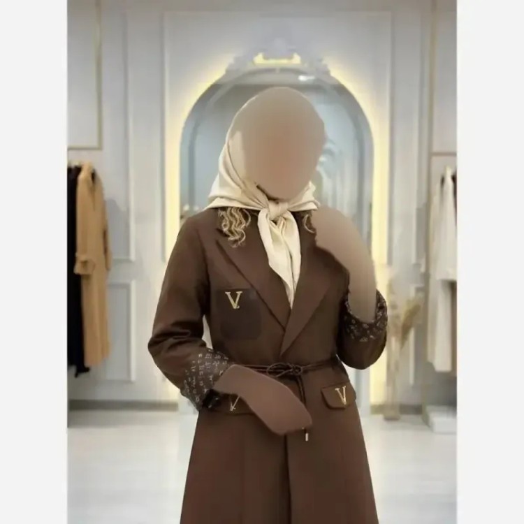 مانتو کتی پاییزه بلند مازراتی کجراه شیک و مزون دوز