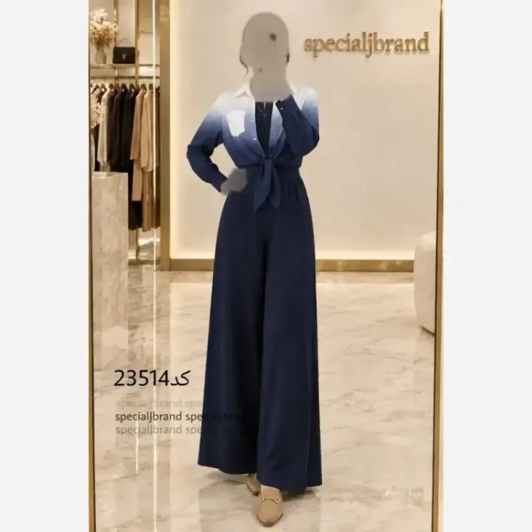 ست شومیز و اورال زنانه جنس لینن و سوپر سافت