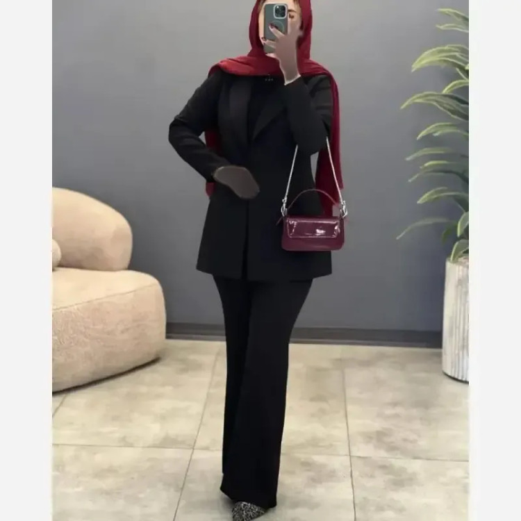 کت شلوار زنانه مازراتی رنگ مشکی
