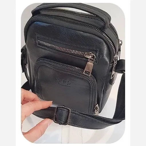 ست هدیه مردانه کیف جیپ 5 زیپ کفش چرم بروژ کمربند چرم نیک